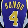 75th Anniversary Rondo #4 Los Angeles Lakers Jordan Purple NBA Jersey - Image 6