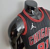 75th Anniversary Rodman#91 Bulls Flyers Black NBA Jersey - Image 2