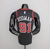 75th Anniversary Rodman#91 Bulls Flyers Black NBA Jersey - Image 6