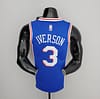 75th Anniversary Philadelphia 76ers IVERSON#3 Blue NBA Jersey - Image 4