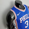75th Anniversary Philadelphia 76ers IVERSON#3 Blue NBA Jersey - Image 5