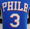 75th Anniversary Philadelphia 76ers IVERSON#3 Blue NBA Jersey - Image 8