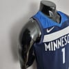 75th Anniversary Minnesota Timberwolves Edwards #1 Royal Blue NBA Jersey - Image 5
