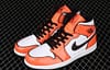 Air Jordan 1 Mid lacquered leather white orange Zhongbang basketball shoes DD6834-802 - Image 10