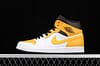 Air Jordan 1 Mid White and Yellow Zhongbang Basketball shoes 554724-170