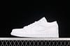 Air Jordan 1 Low pure white low-top cultural basketball shoes 553558-130