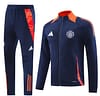 24/25 Manchester United Navy/Orange Full Zipper Jacket +Long Pants