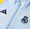 24/25 Real Madrid Light Blue/Yellow Full Zipper Jacket +Long Pants - Image 10