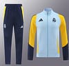 24/25 Real Madrid Light Blue/Yellow Full Zipper Jacket +Long Pants - Image 22