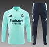 24/25 Real Madrid Lake Blue Half Zipper Jacket+Long Pants - Image 18