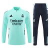 24/25 Real Madrid Lake Blue Half Zipper Jacket+Long Pants - Image 19