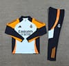 24/25 Real Madrid Light Blue/Orange Half Zipper Jacket+Long Pants - Image 14