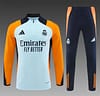 24/25 Real Madrid Light Blue/Orange Half Zipper Jacket+Long Pants - Image 18