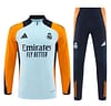 24/25 Real Madrid Light Blue/Orange Half Zipper Jacket+Long Pants - Image 19