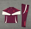 24/25 Bayern Munich Wine Half Zipper Jacket+Long Pants - Image 13