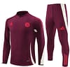 24/25 Bayern Munich Wine Half Zipper Jacket+Long Pants - Image 17