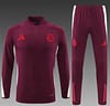 24/25 Bayern Munich Wine Half Zipper Jacket+Long Pants - Image 18