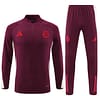 24/25 Bayern Munich Wine Half Zipper Jacket+Long Pants - Image 19