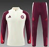 24/25 Kids Bayern Munich Light Yellow/Wine Half Zipper Jacket+Long Pants - Image 18