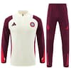 24/25 Kids Bayern Munich Light Yellow/Wine Half Zipper Jacket+Long Pants - Image 19