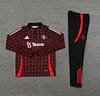 24/25 Manchester United Black/Red Special Half Zipper Jacket+Long Pants - Image 14