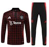 24/25 Manchester United Black/Red Special Half Zipper Jacket+Long Pants - Image 19