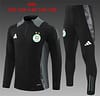 2024 Kids Algeria Black Half Zipper Jacket+Long Pants
