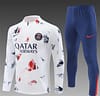 24/25 PSG White Camouflage Navy Half Zipper Jacket+Long Pants