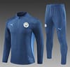24/25 Manchester City Blue Half Zipper Jacket+Long Pants
