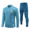 24/25 Olympique Marseille Blue Grid Half Zipper Jacket+Long Pants - Image 16