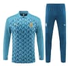 24/25 Olympique Marseille Blue Grid Half Zipper Jacket+Long Pants - Image 18
