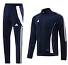 2024 Adidas Navy/White Full Zipper Jacket+Pants