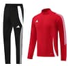 2024 Adidas Red Half Zipper Jacket+Pants