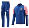23/24  Olympique Lyonnais Lyon Blue/Pink Full Zipper Jacket+Pants