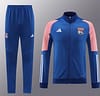 23/24  Olympique Lyonnais Lyon Blue/Pink Full Zipper Jacket+Pants - Image 20