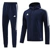 2023 Adidas Navy Hoodie Full Zipper Jacket +Pants