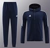 2023 Adidas Navy Hoodie Full Zipper Jacket +Pants - Image 6