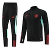 23/24 Manchester United Black Half Zipper Jacket+Pants