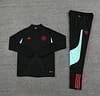 23/24 Manchester United Black Half Zipper Jacket+Pants - Image 18