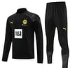 23/24 Borussia Dortmund Black Half Zipper Jacket+ Pants