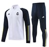 23/24 Real Madrid White Full Zipper Jacket+Pants