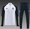 23/24 Real Madrid White Full Zipper Jacket+Pants - Image 11