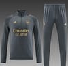 23/24 Arsenal Grey Half Zipper Jacket+Pants - Image 9