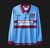 Retro 95/97 West Ham United Long Sleeve Away Blue Jersey - Image 13