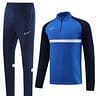 2023 NIKE Blue Black Half Zipper Jacket +Pants