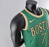 2020 BROWN#7 Boston Celtics City Edition Green NBA Jersey - Image 2
