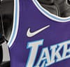 2022 75th Anniversary TOSCANO #95 Los Angeles Lakers City Edition Purple NBA Jersey - Image 4