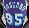 2022 75th Anniversary TOSCANO #95 Los Angeles Lakers City Edition Purple NBA Jersey - Image 8
