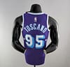 2022 75th Anniversary TOSCANO #95 Los Angeles Lakers City Edition Purple NBA Jersey - Image 9