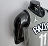 75th Anniversary Irving #11 Brooklyn Nets City Edition Gray NBA Jersey - Image 6